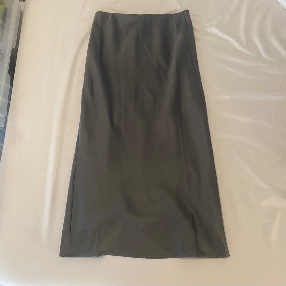 Gray Maxi Skirt